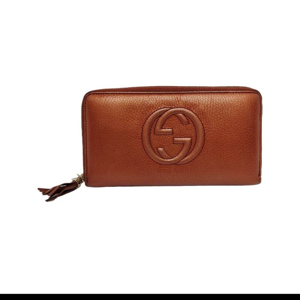 Gucci  Cellarius Calfskin Soho Zip Around Wallet Dusty Blush